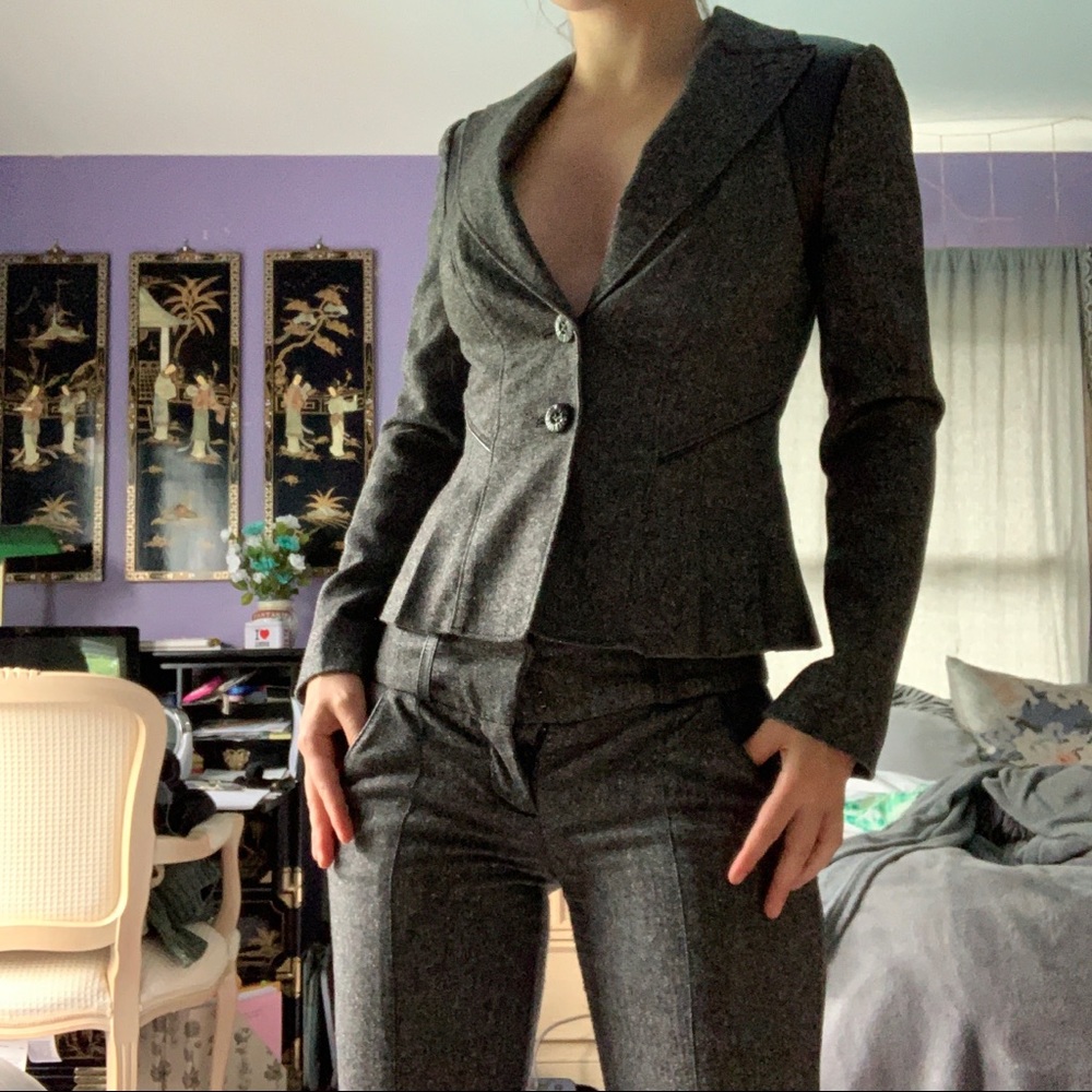 bebe blazer and pant set
